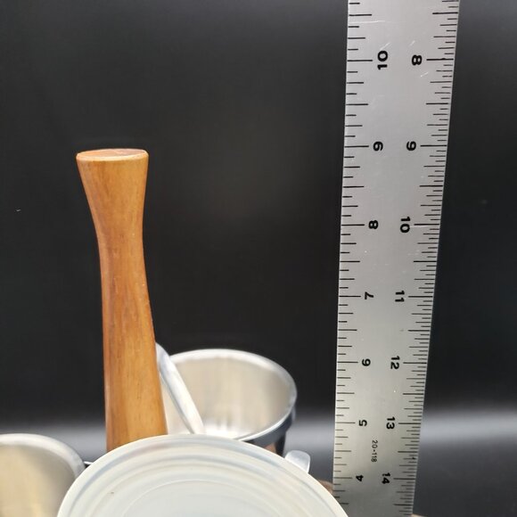 Vintage Foley Revolving Susan Server 3 Bowl Dip Server Mid Century w/ Box - Picture 3 of 4